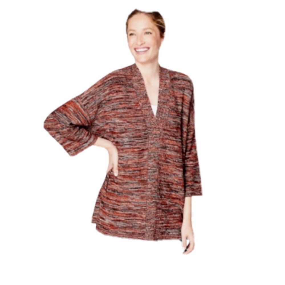 TravelSmith Women's Cardigan in Red and Black